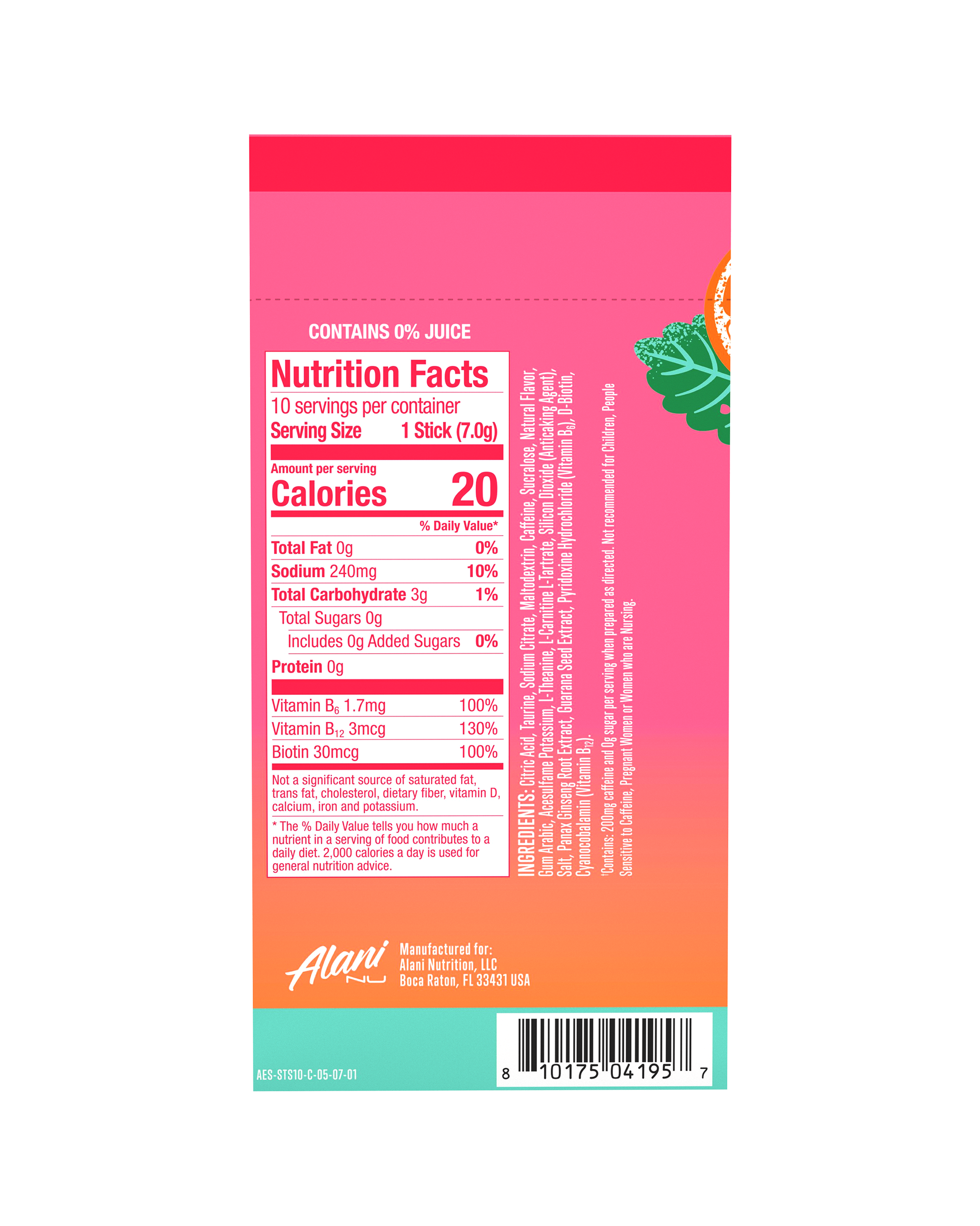 Energy Sticks - Strawberry Sunrise #03745