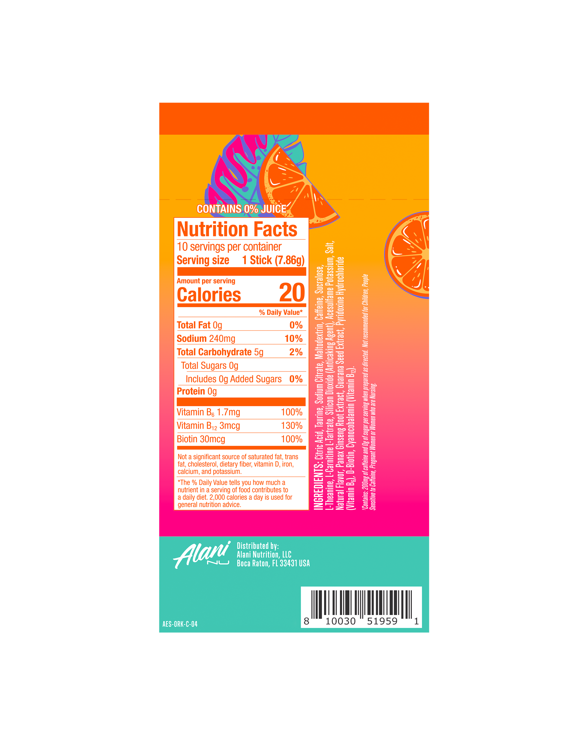 Energy Sticks - Orange Kiss #034JL