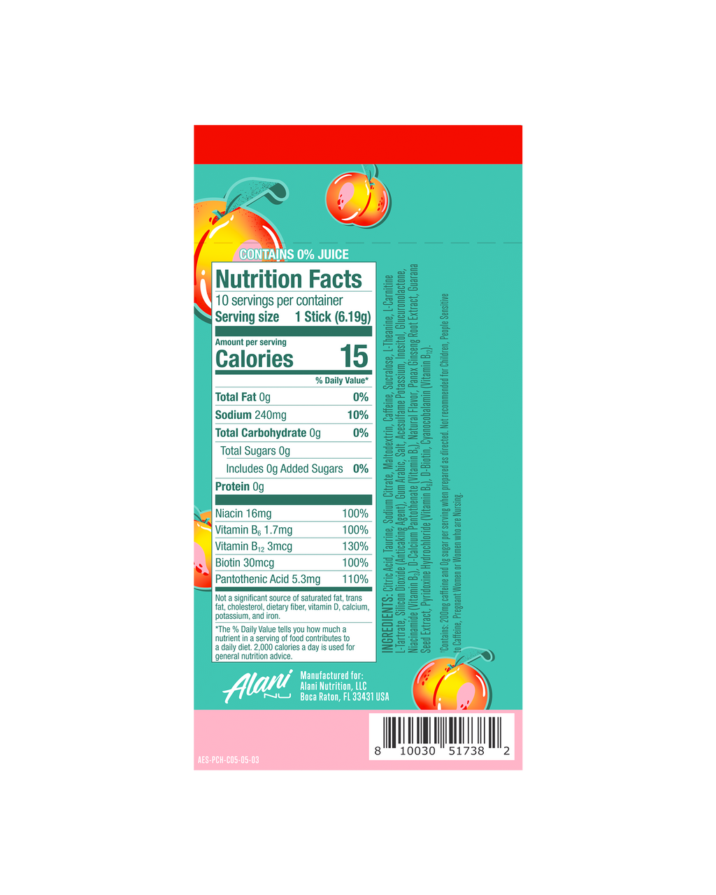 Energy Sticks - Juicy Peach #033UD