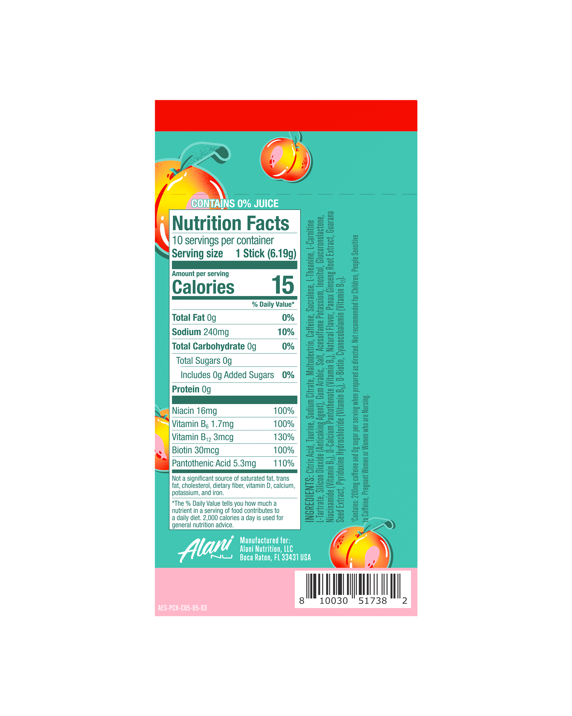 Energy Sticks - Juicy Peach #033UD