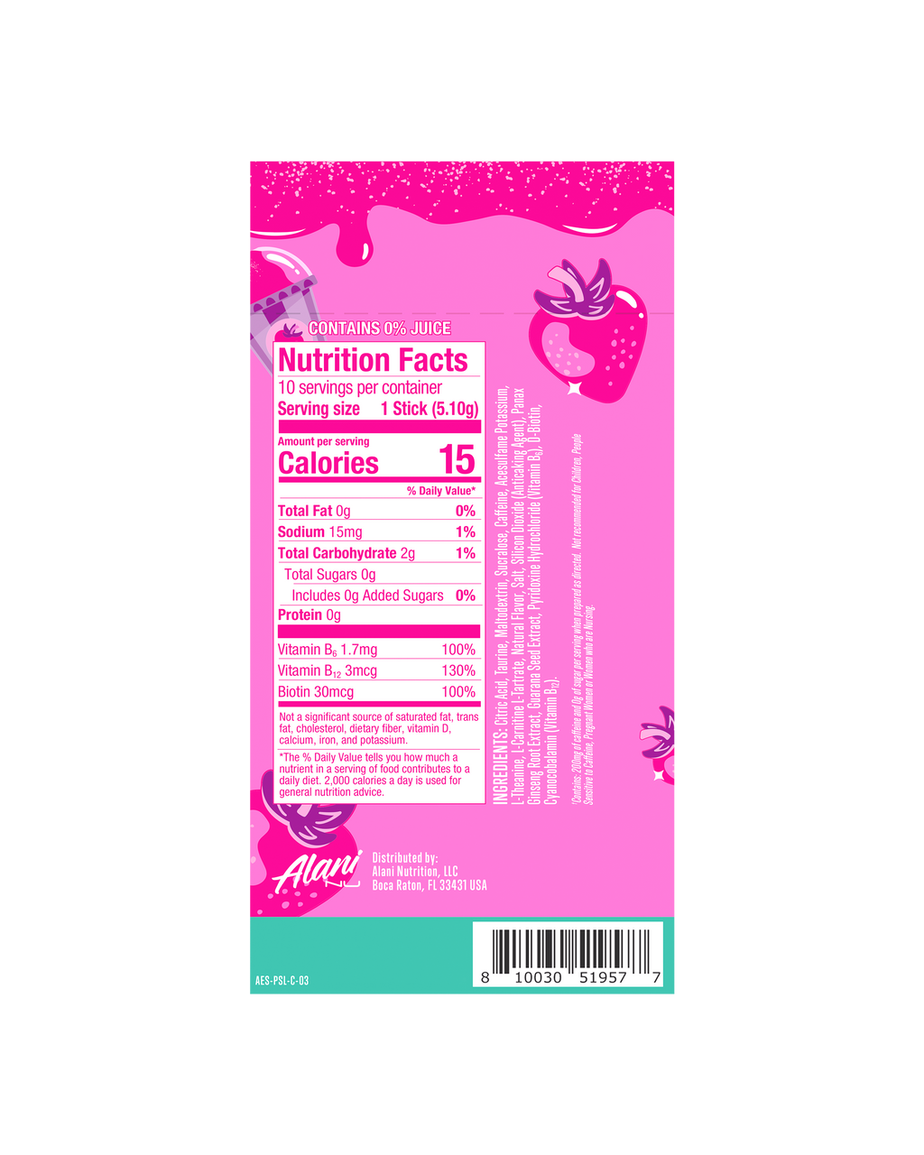 Energy Sticks - Pink Slush #035TE