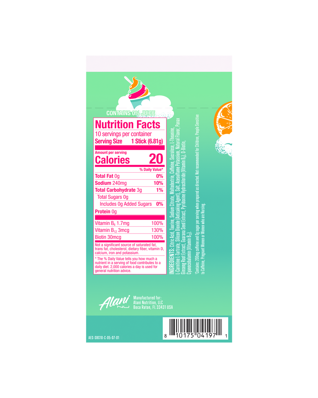 Energy Sticks - Sherbet Swirl #0362E