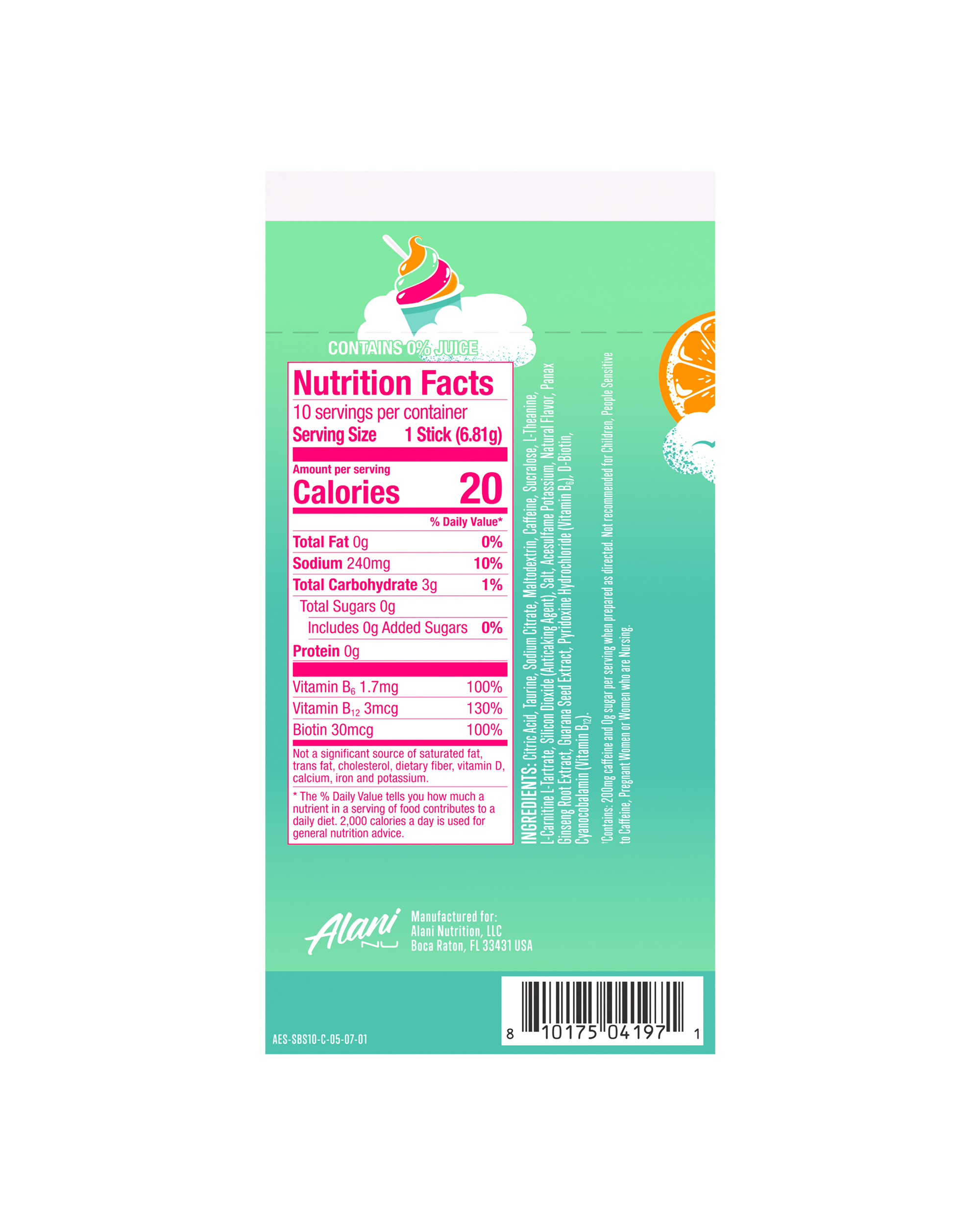 Energy Sticks - Sherbet Swirl #0362E
